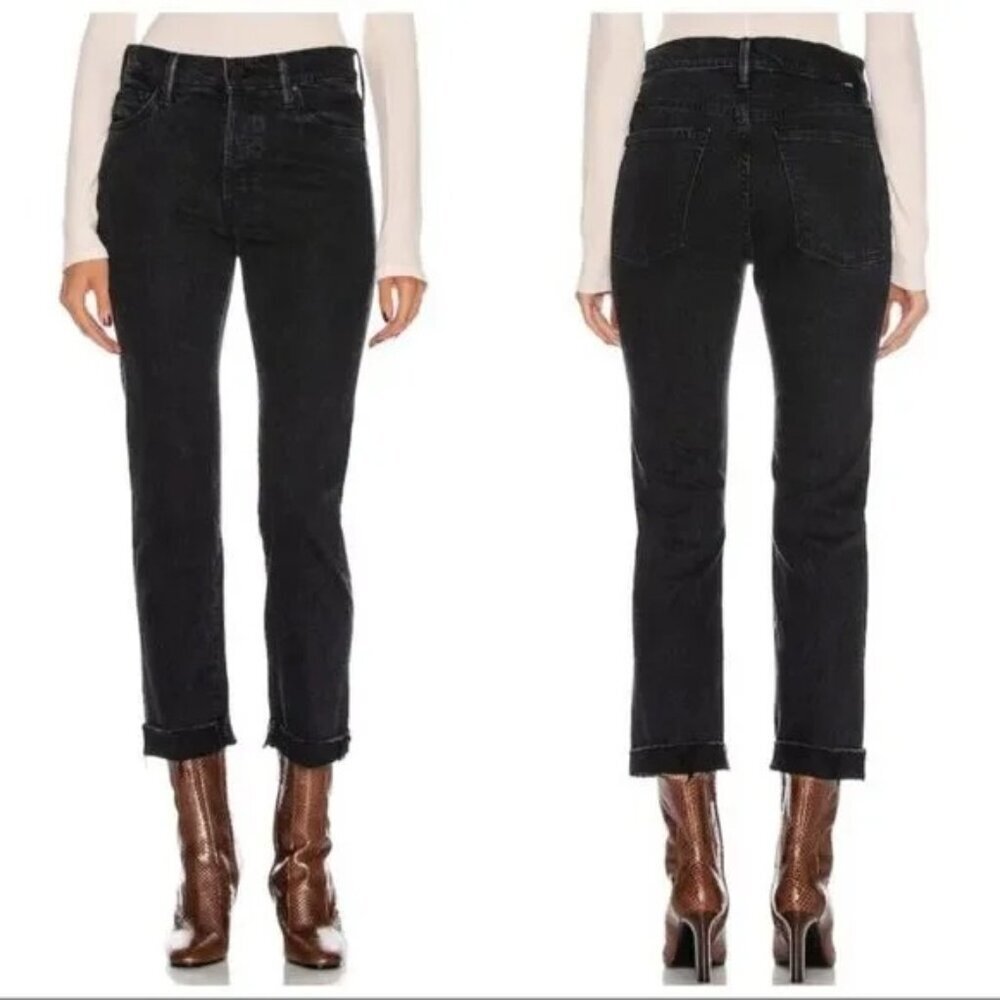 Mother SUPERIOR The Scrapper Cuff Ankle Fray Hem Jeans In Who's Sorry Now 25
